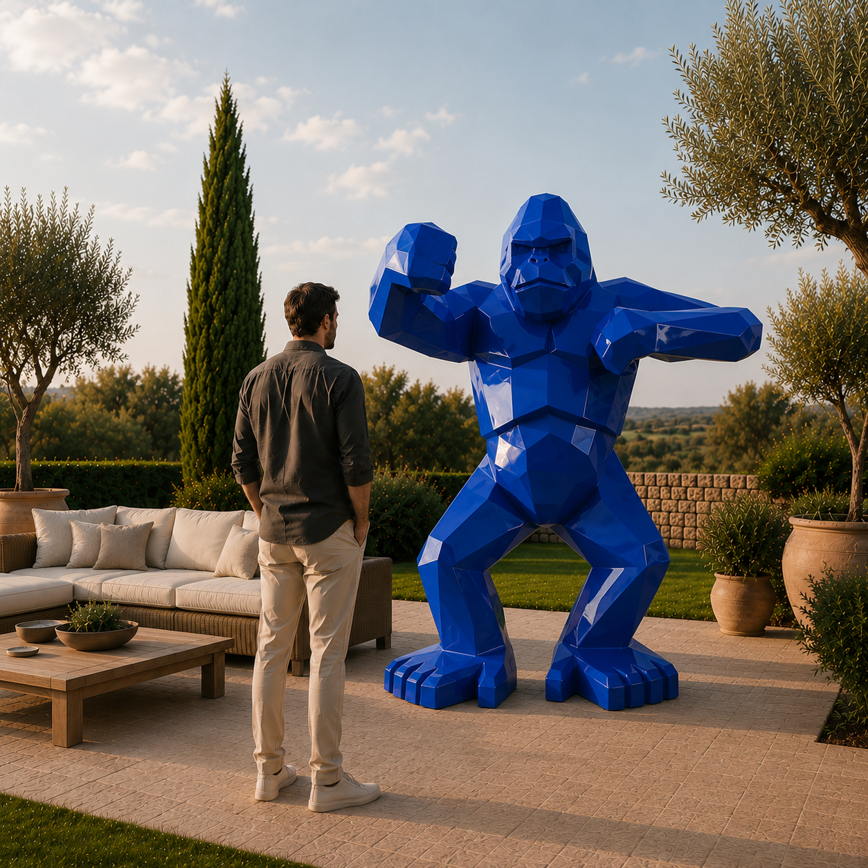 Kongari-collection-Bleu-Voltage-Laque-haute-brillance_H200cm-mise-en-situation-1