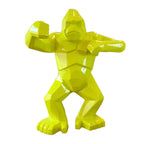 Sculpture gorille origami jaune brillant Kongari Collection, finition laquée, édition limitée